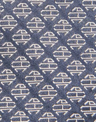 Patrick Hellmann Collection Navy Blue Thin Tie 100% Silk PHC Logo thumbnail 1